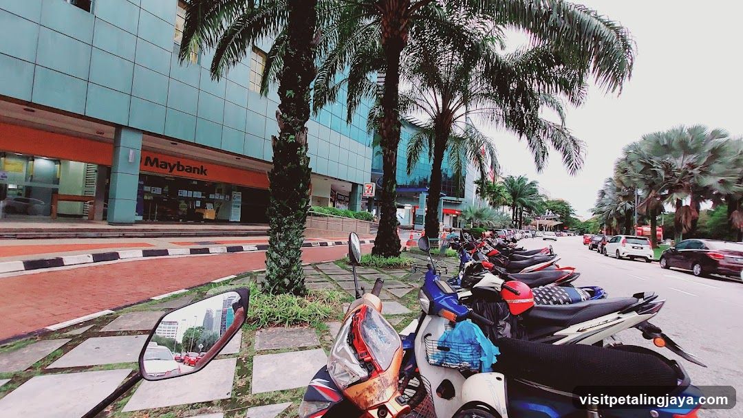 Maybank Branch Exterior with Parked Motorbikes