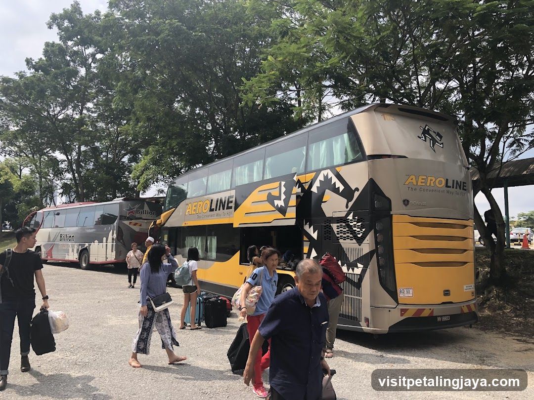 Aeroline Bus Exterior with Passengers