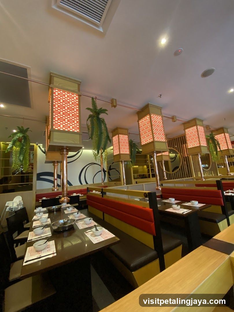 Restaurant Interior with Decorative Lighting