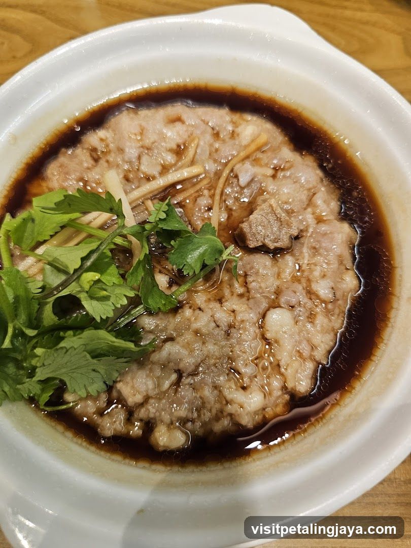 Soy Sauce Meat Pudding with Cilantro