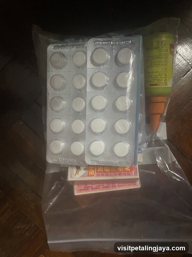 Medication and Supplies on Floor