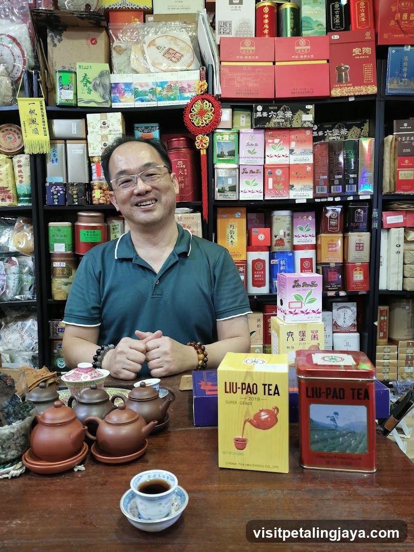 Tea Shop Interior with Products and Staff