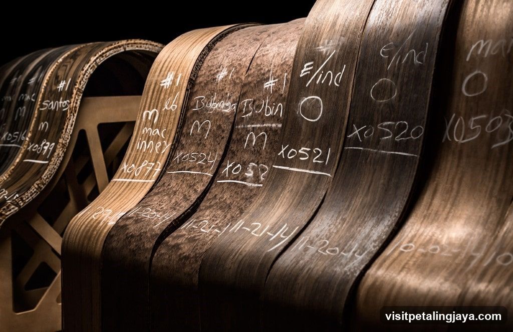 Wooden Slats with Handwritten Labels
