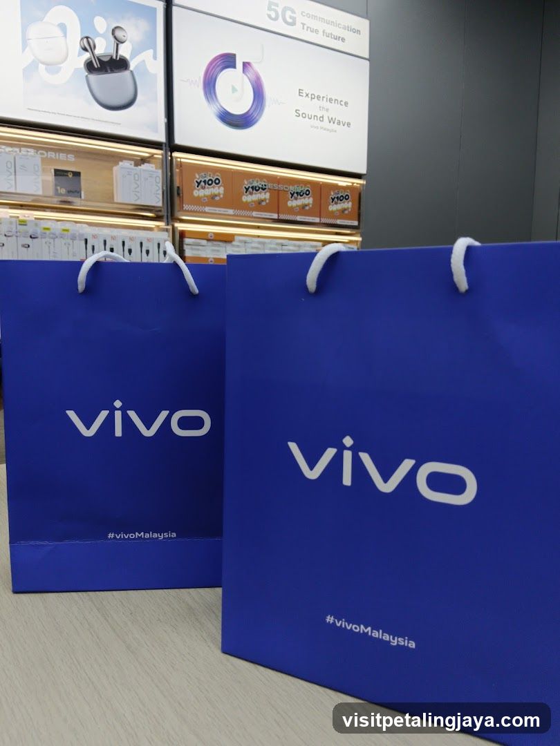 Vivo Store Interior with Shopping Bags