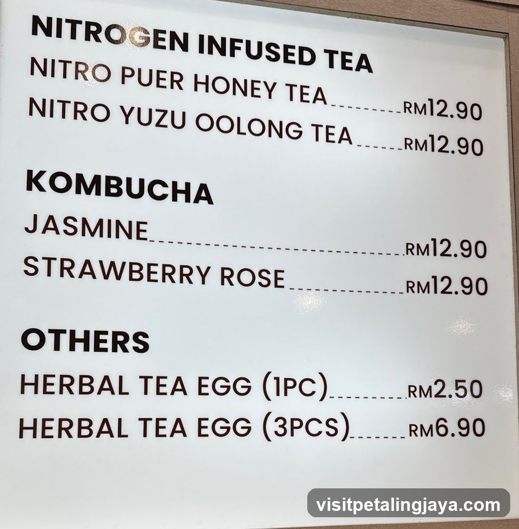 Nitrogen Infused Tea Menu Board
