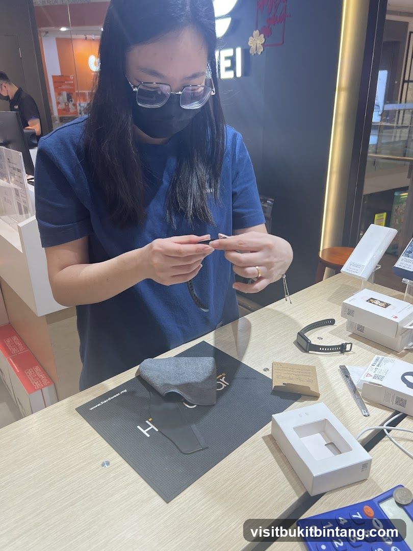 Staff assembling a smart band