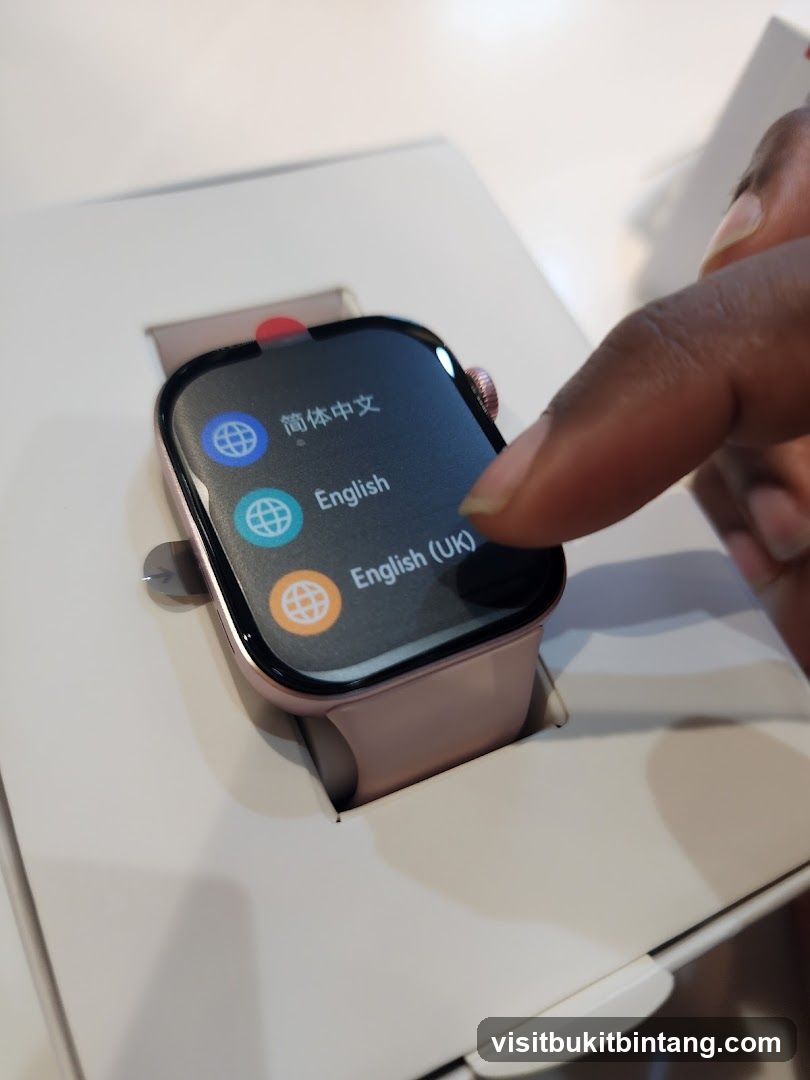 Smartwatch Language Selection