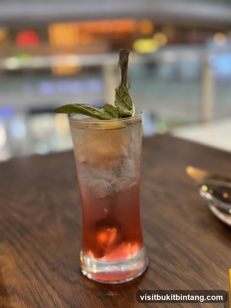 Cocktail with Mint and Ice