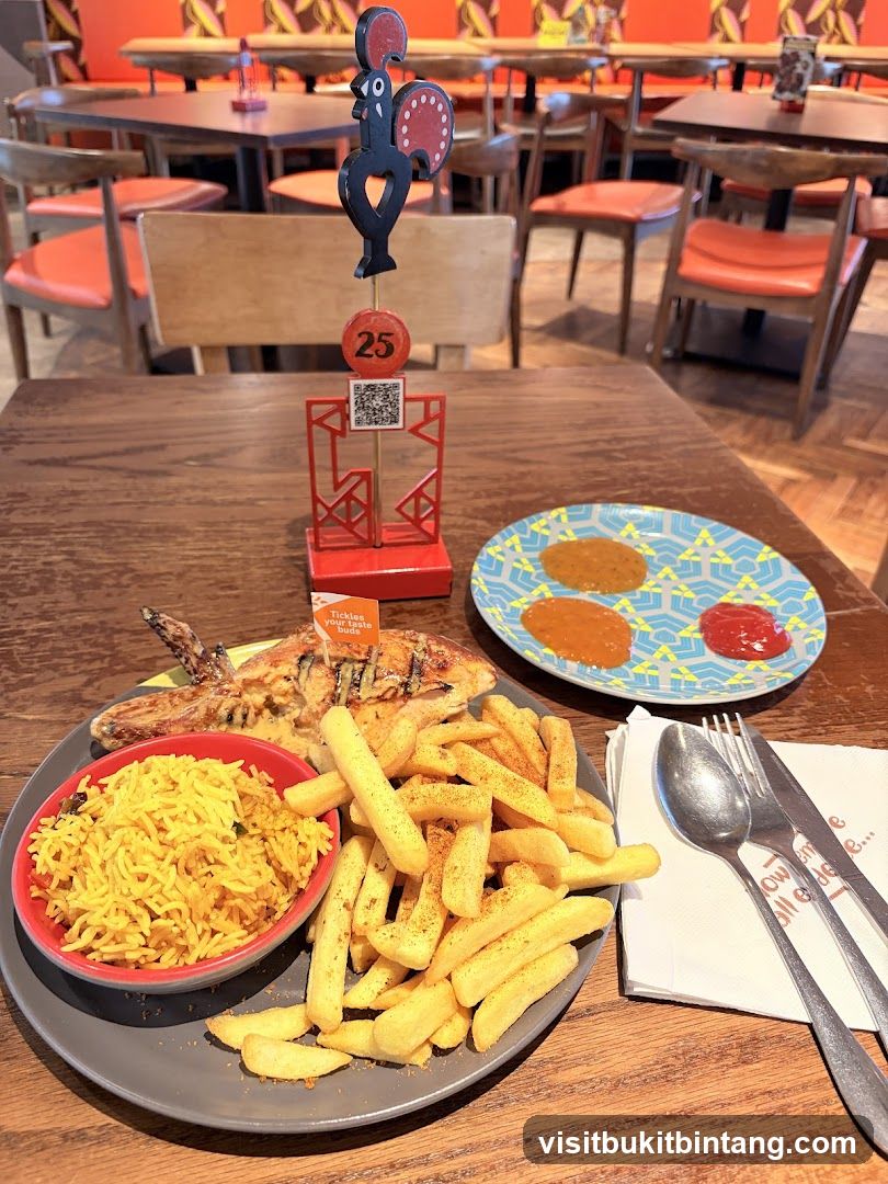 Chicken Meal with Fries and Rice