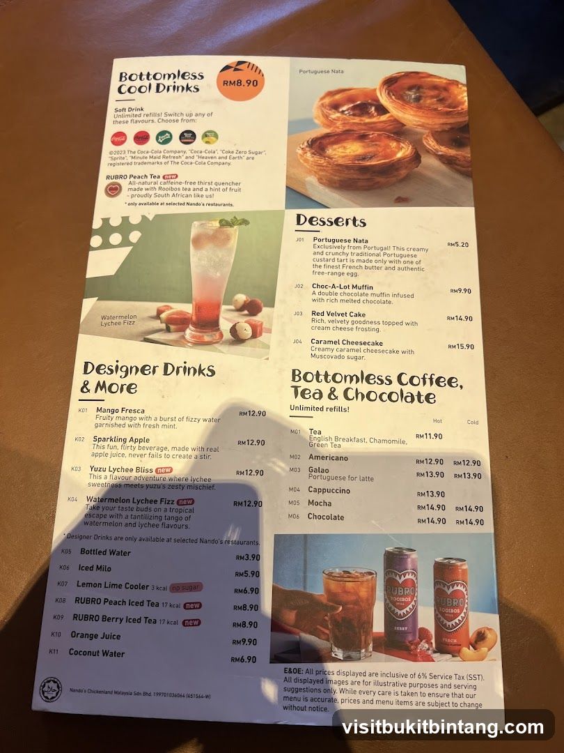 Bottomless Cool Drinks, Desserts, Designer Drinks & More, Bottomless Coffee, Tea & Chocolate