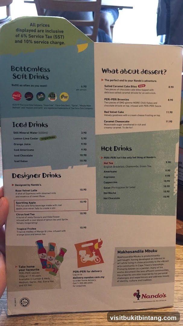 Nando's Menu