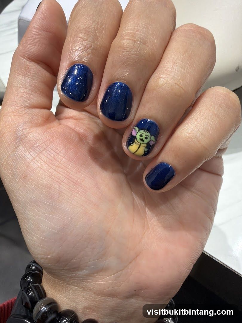 Nails with Baby Yoda design