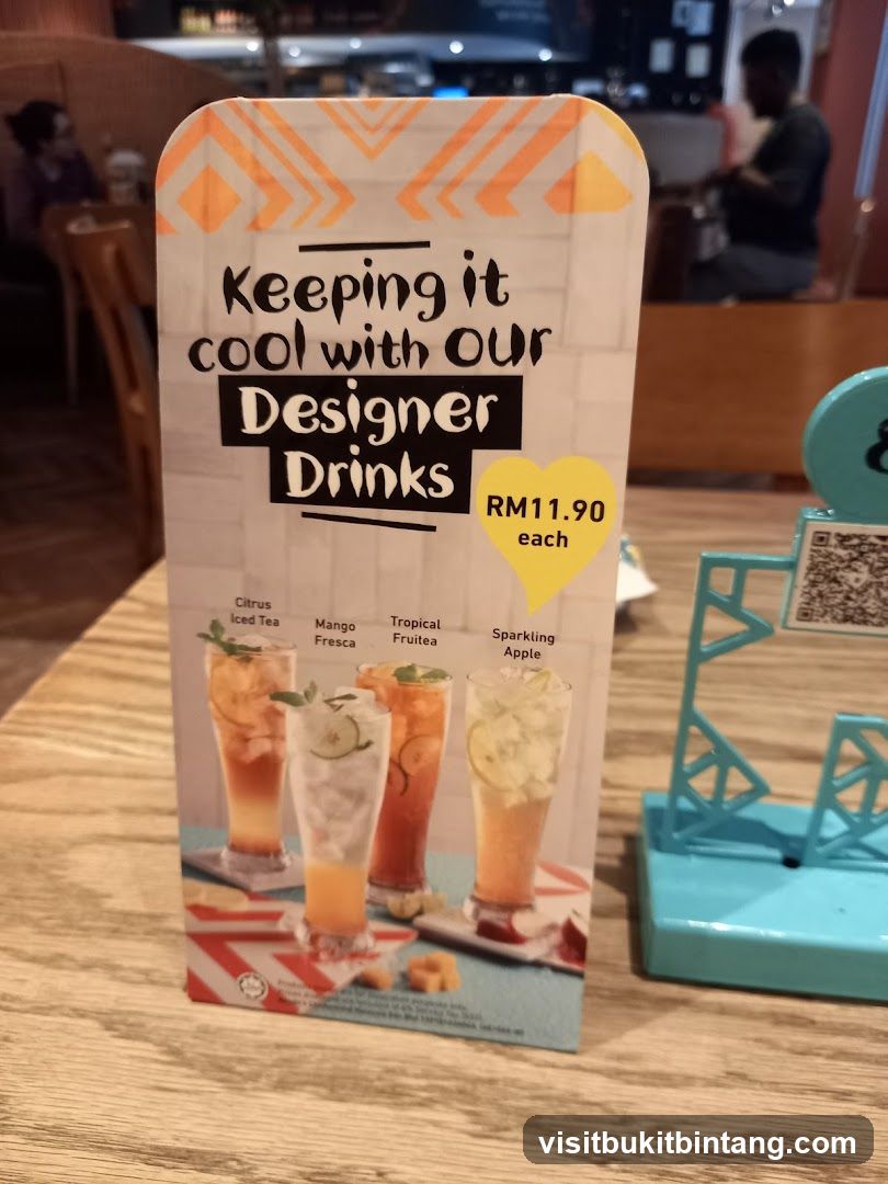 Designer Drinks Menu