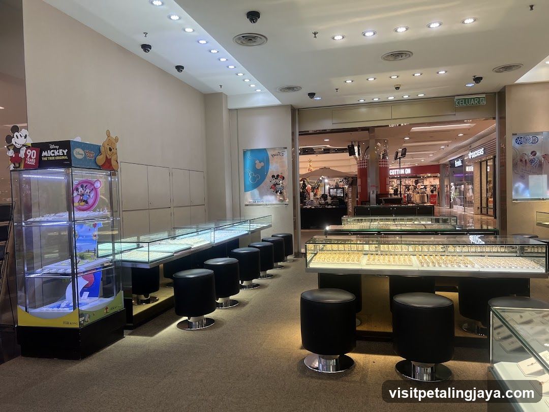 Jewelry Store Interior with Mickey Mouse Display