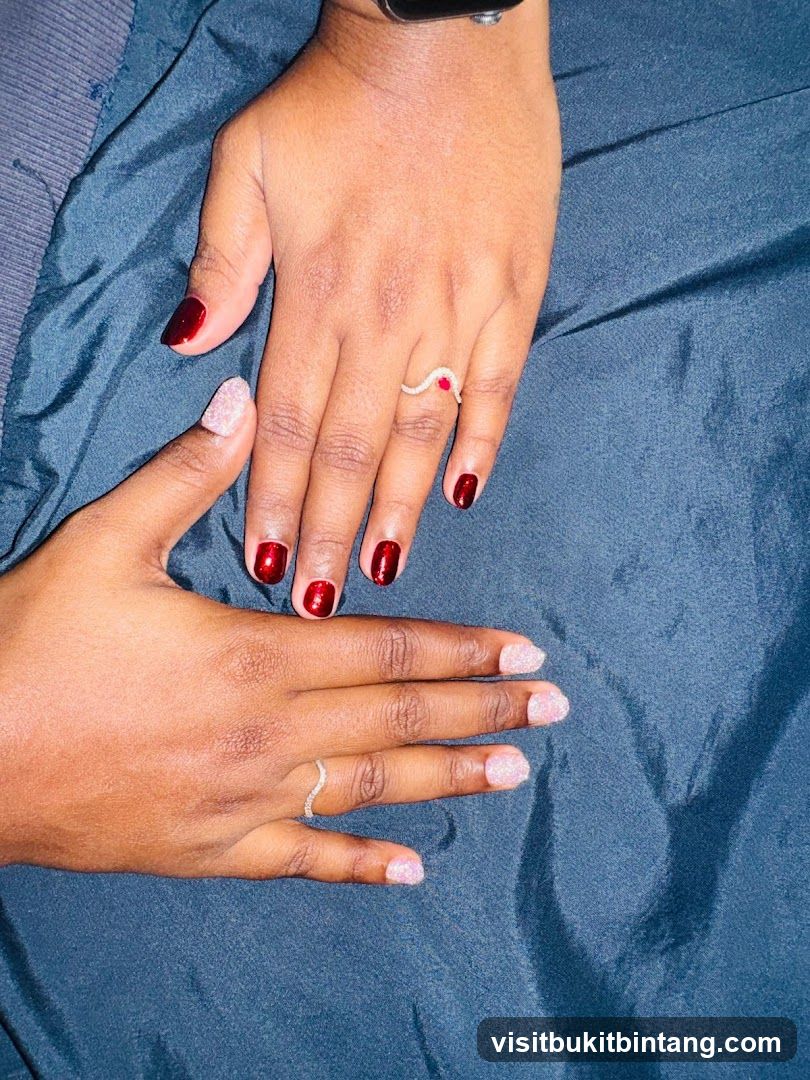 Hands with manicured nails