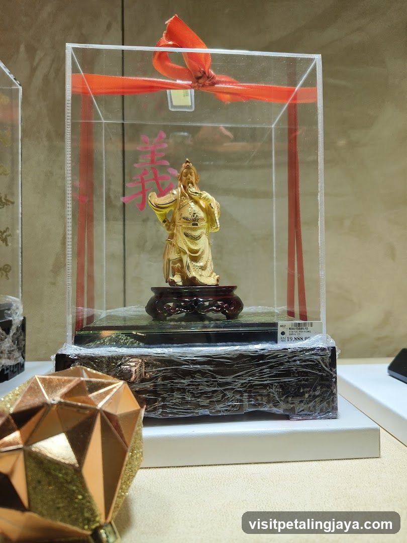 Golden Statue Display