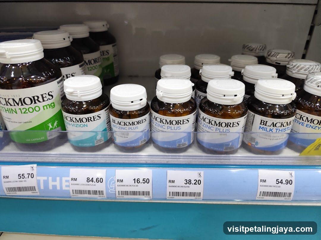 Blackmores Supplements Shelf