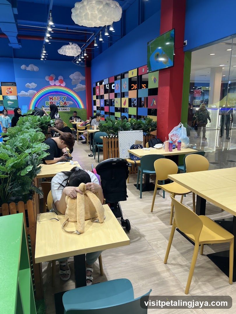 Colorful Cafeteria Interior
