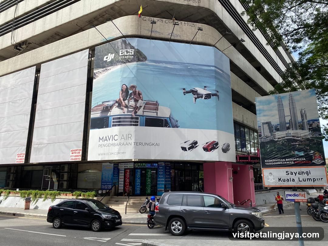 DJI Mavic Air Advertisement on Building Facade