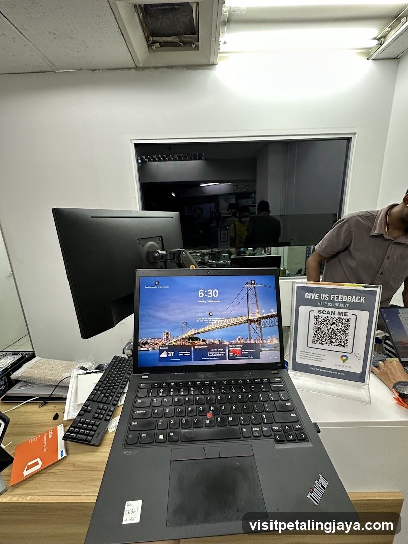 Laptop Display on Counter