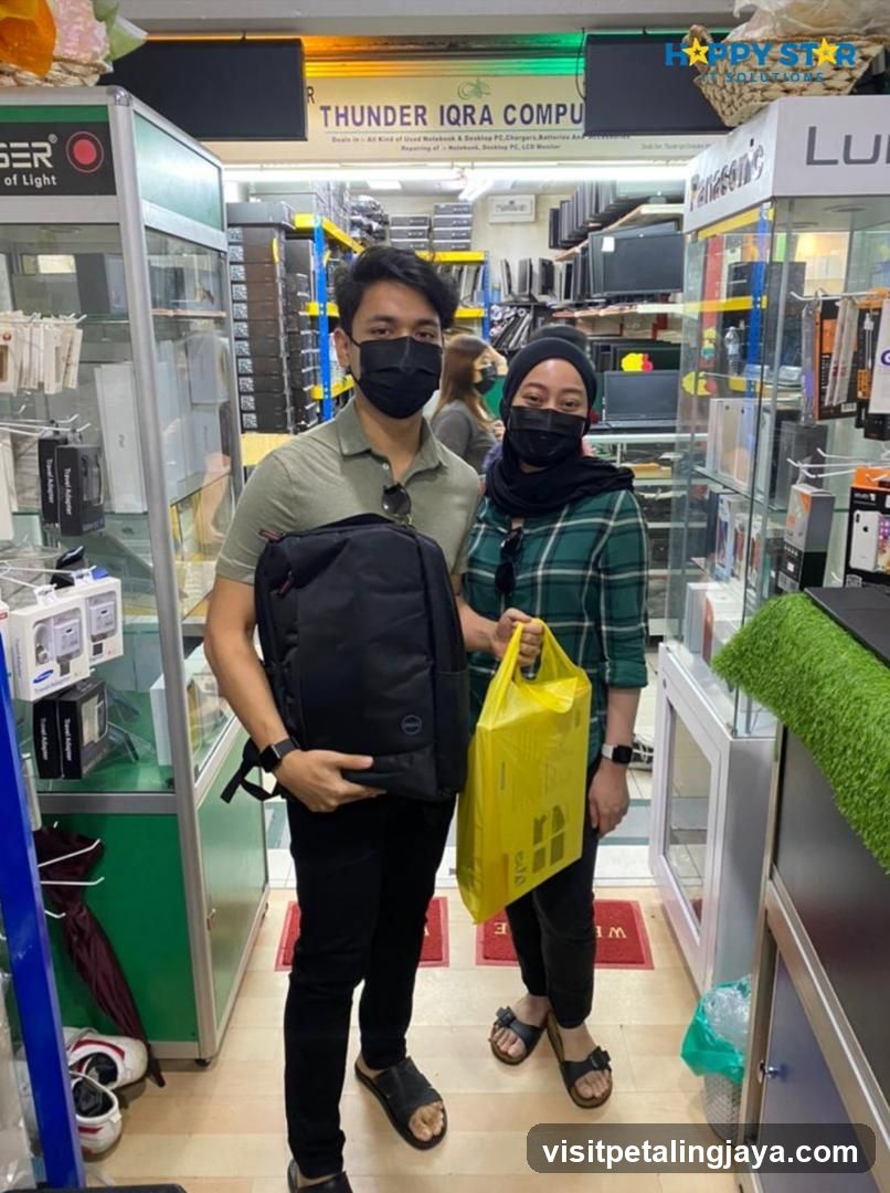 Electronics Store Interior with Staff