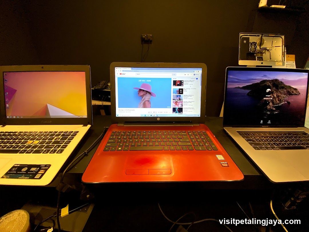 Laptops on a desk