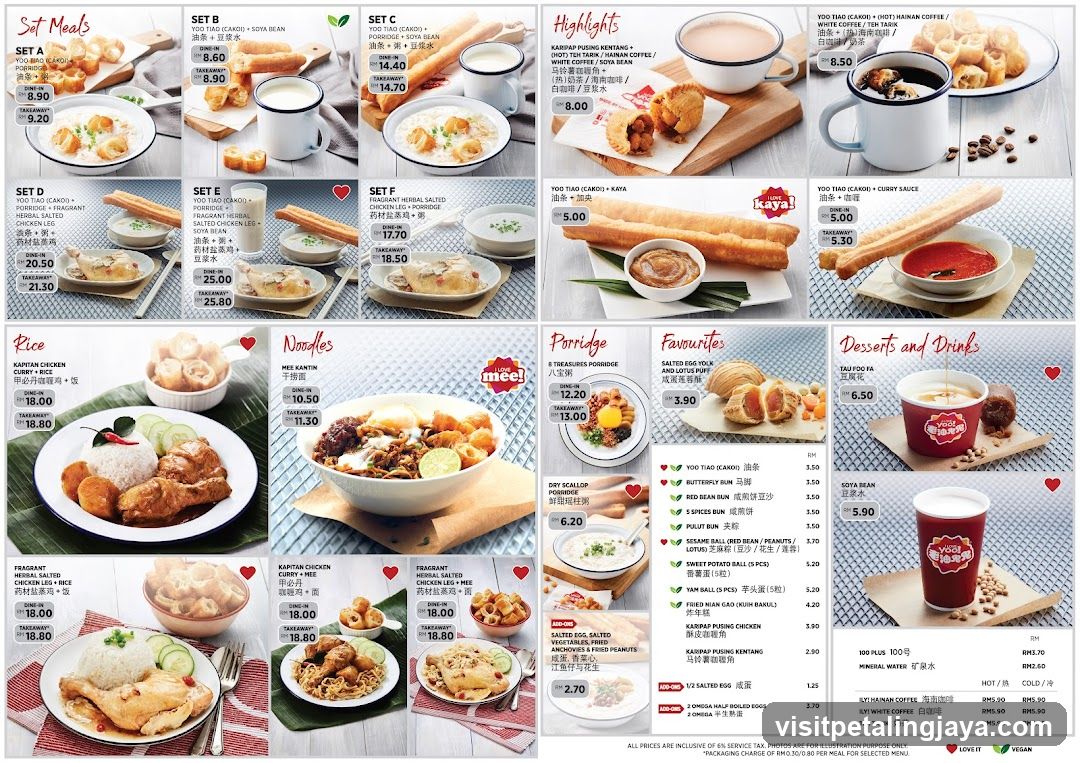 Kaya! Menu