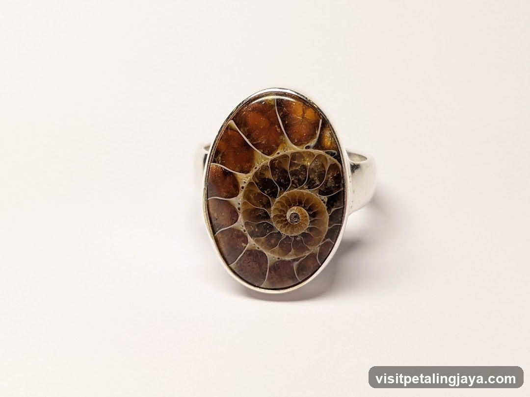 Amethyst Ring with Spiral Pattern