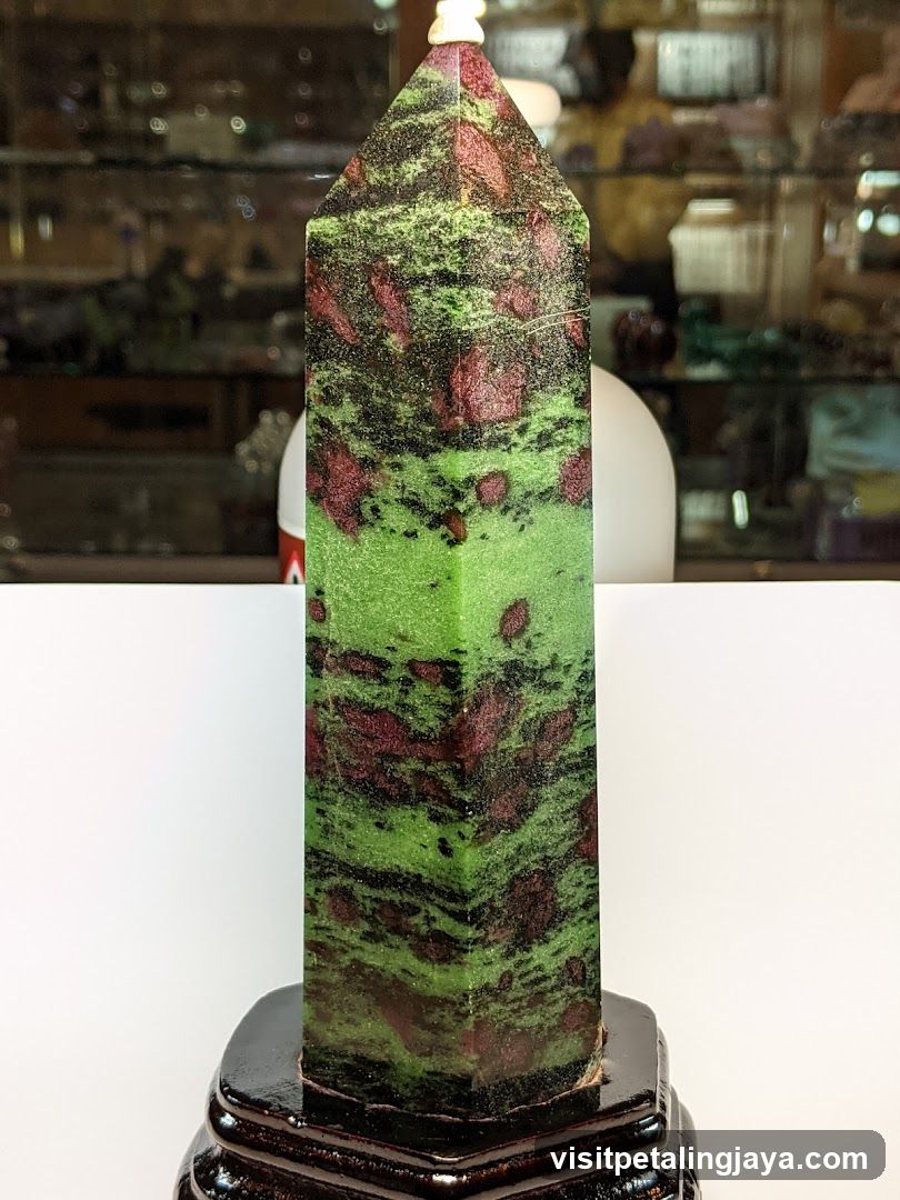 Green and Red Jasper Crystal