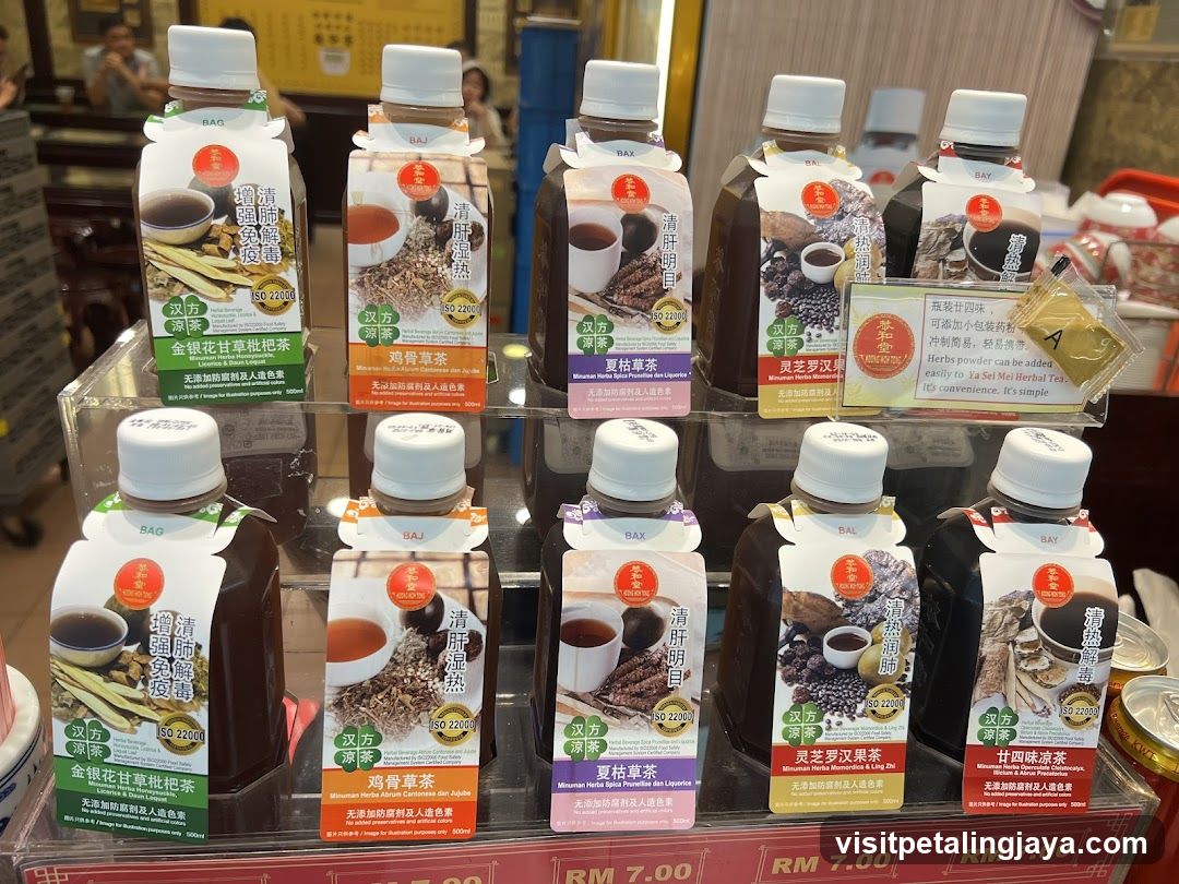 Herbal Tea Bottles Display