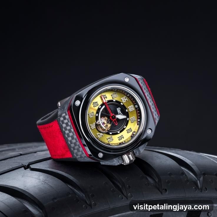 Luxury Watch on Tire