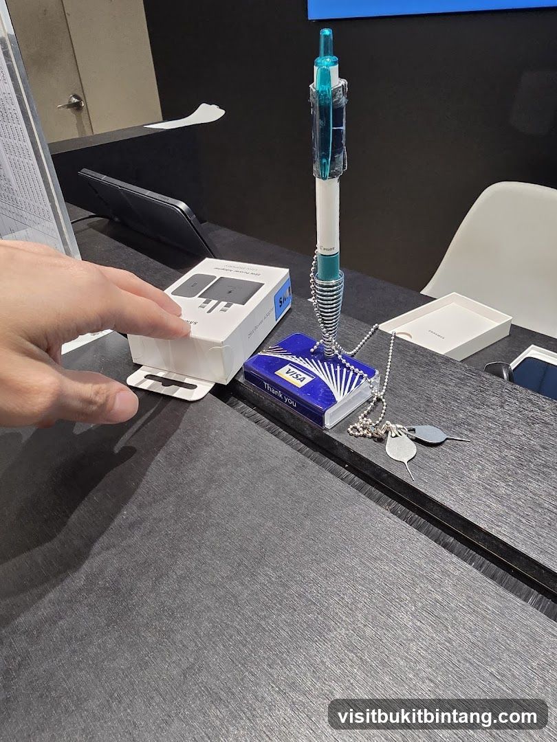 Countertop Display with Electronics Accessories