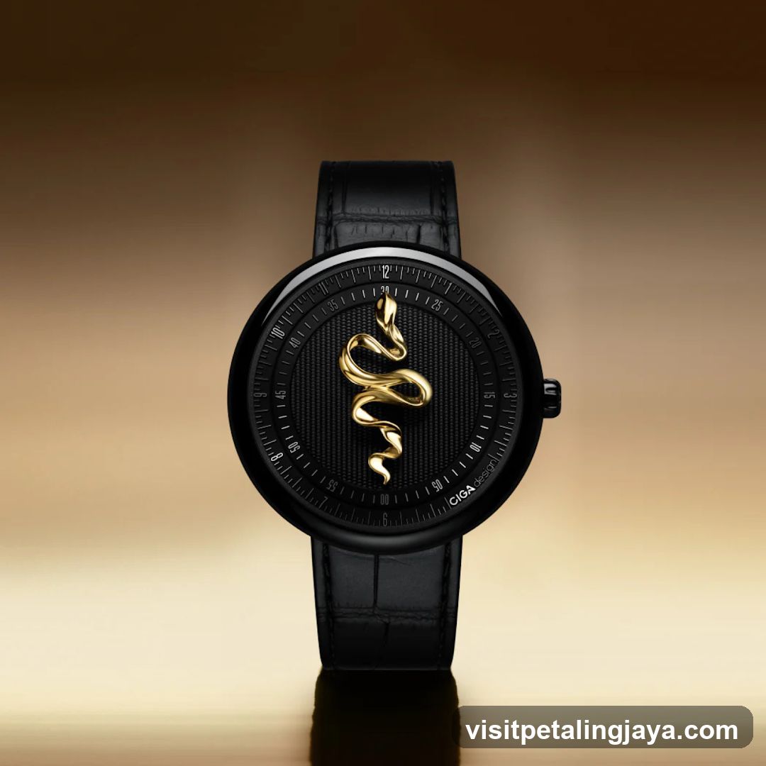 CIGA Watch with Golden Snake Design