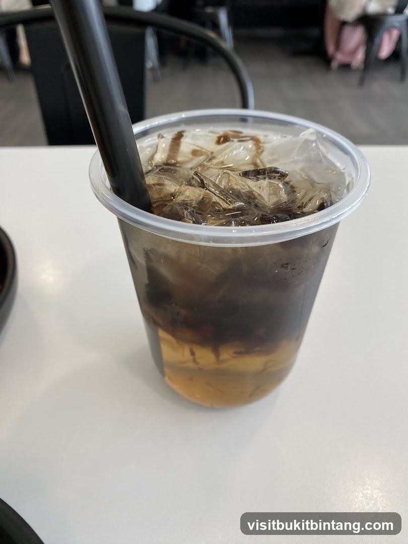 Iced Tea with Chocolate Drizzle