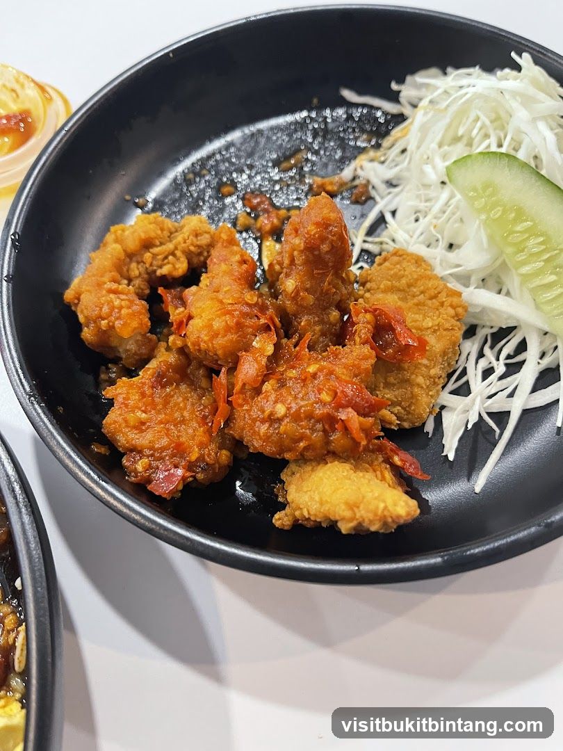 Spicy Fried Chicken with Shredded Cabbage