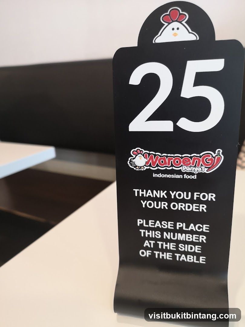Table number sign