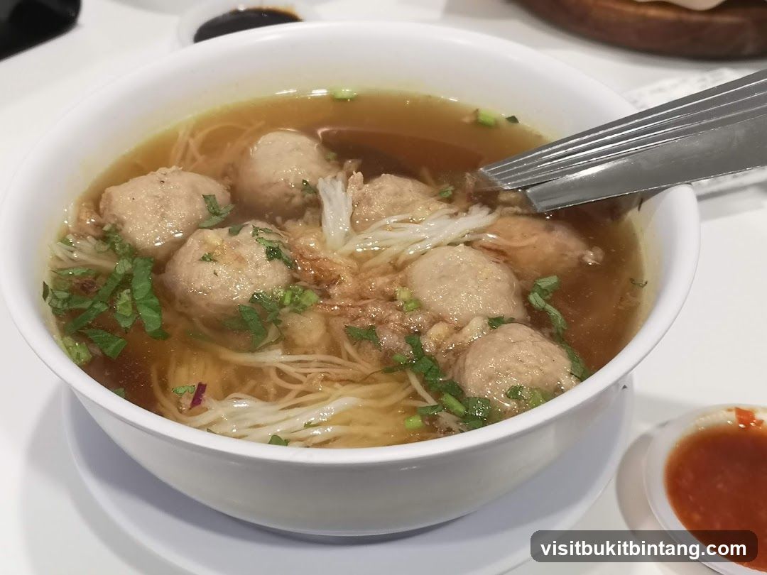 Bowl of Meatball Soup