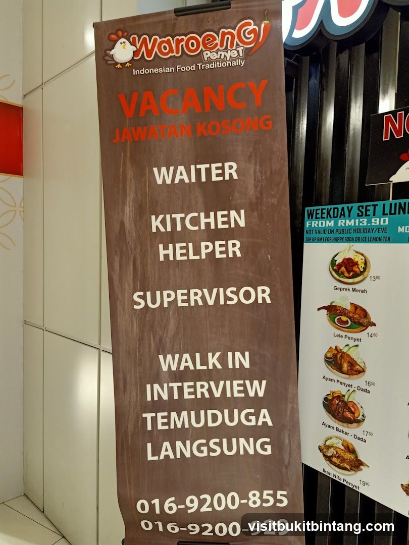 Waroeng Penyert Vacancy Banner