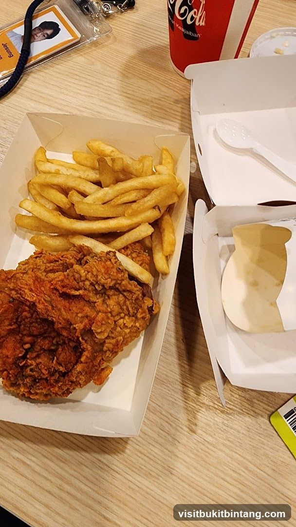 Fried chicken and fries