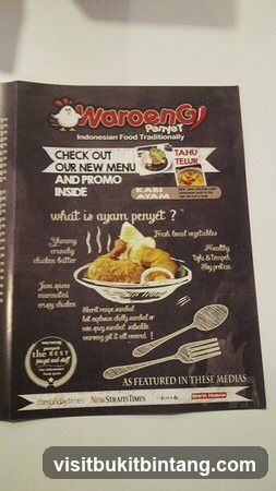 Waroeng Penyet Menu and Promo