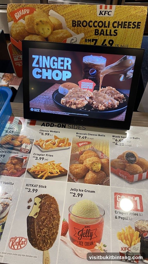 KFC Menu Display