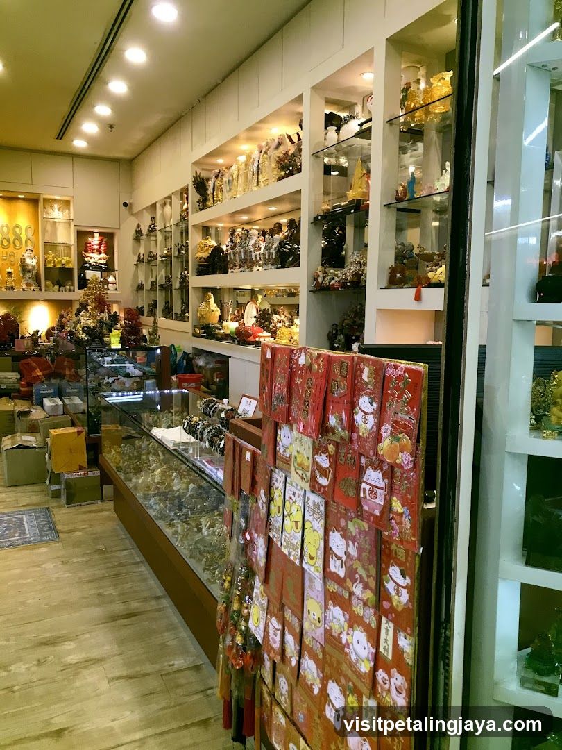 Interior of a shop with shelves and merchandise