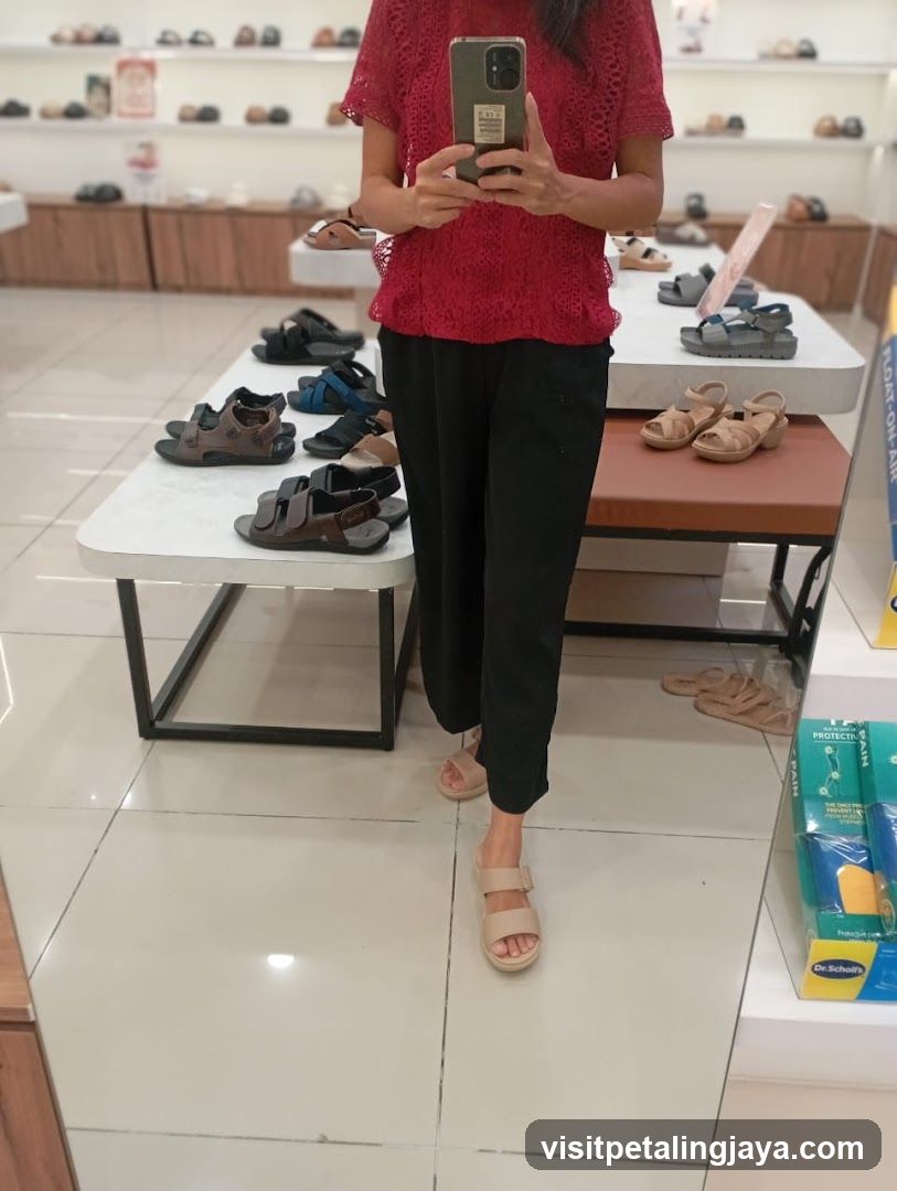 Shoe Store Interior Mirror Selfie