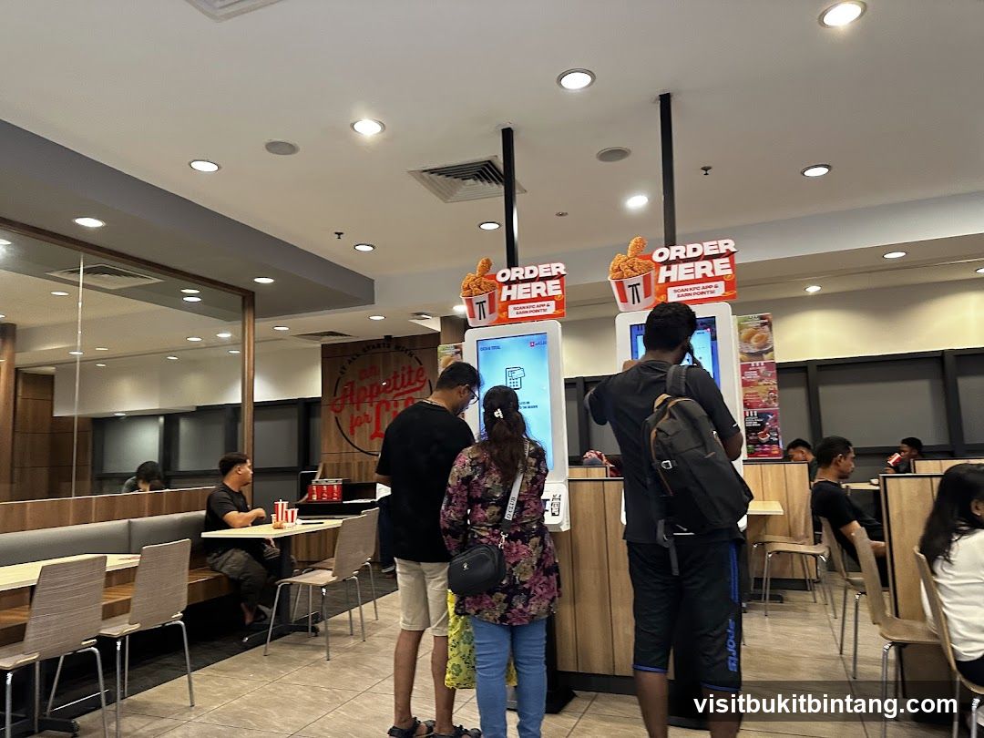 KFC Interior with Self-Order Kiosks