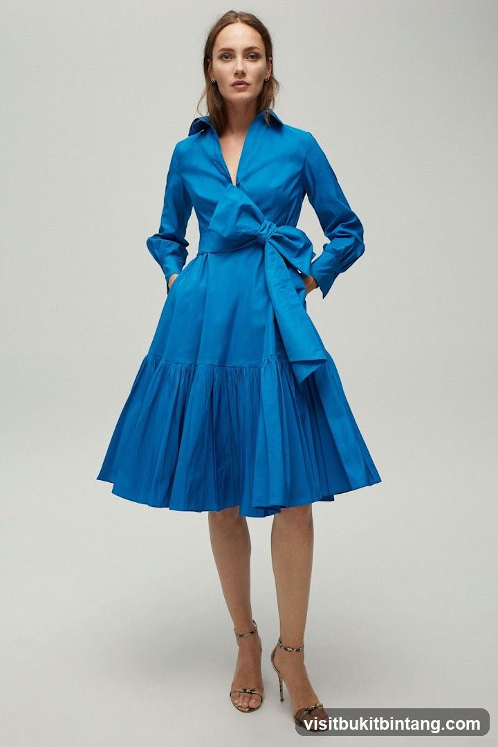Woman in Blue Dress