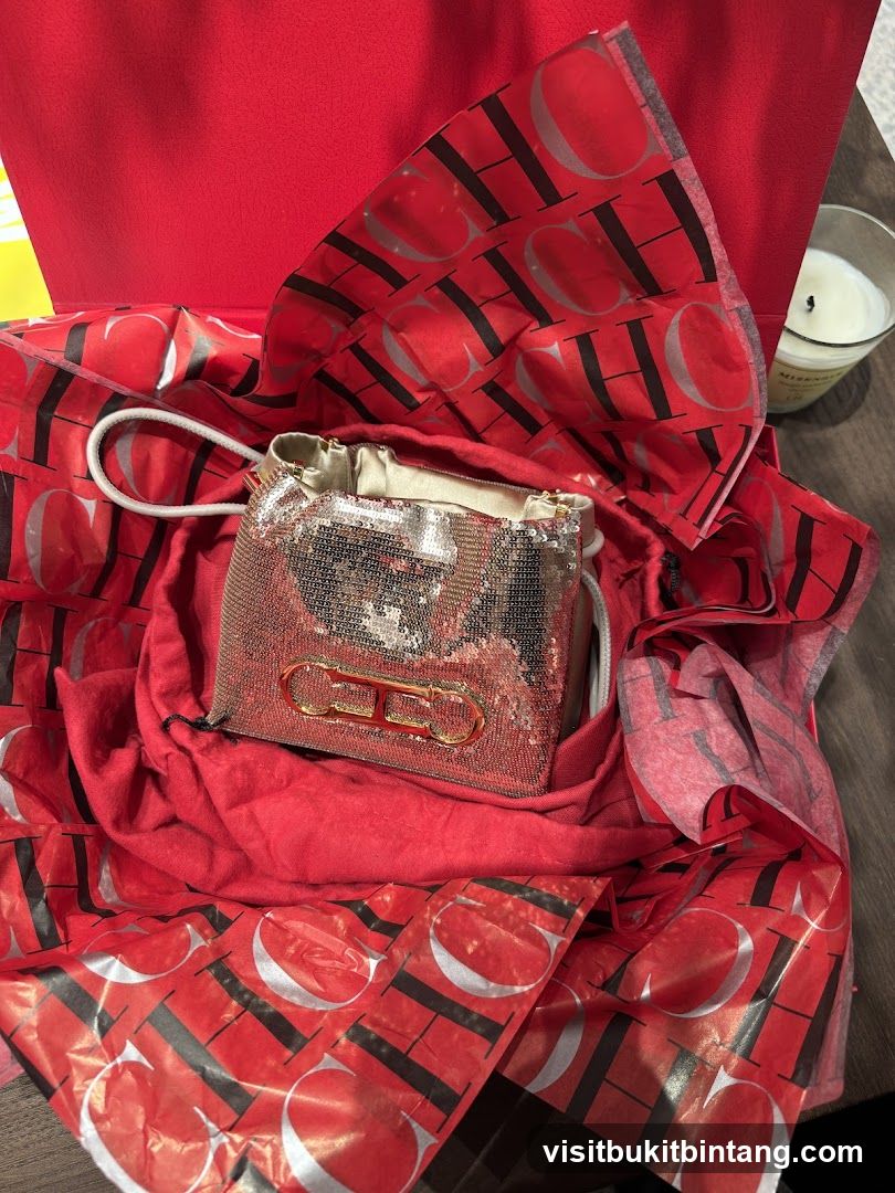 Sparkling Handbag with Branded Packaging