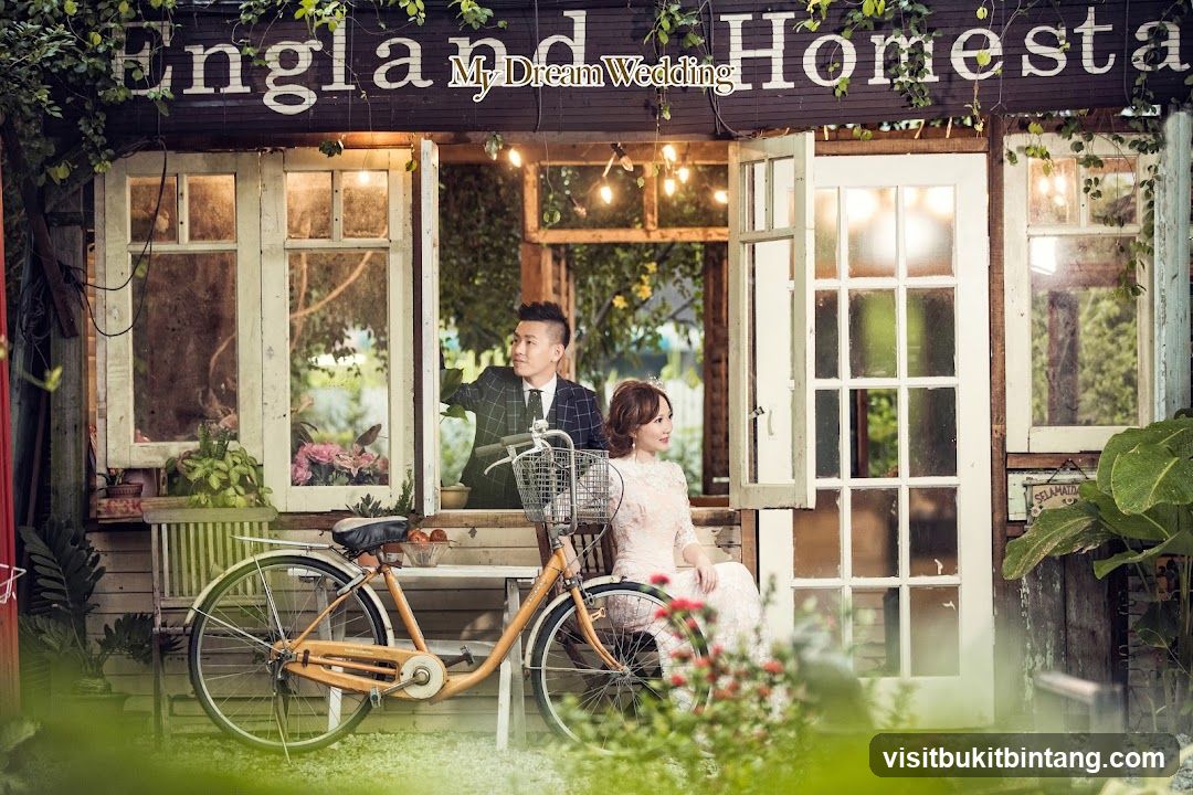 Couple Posing in Front of a Homestay