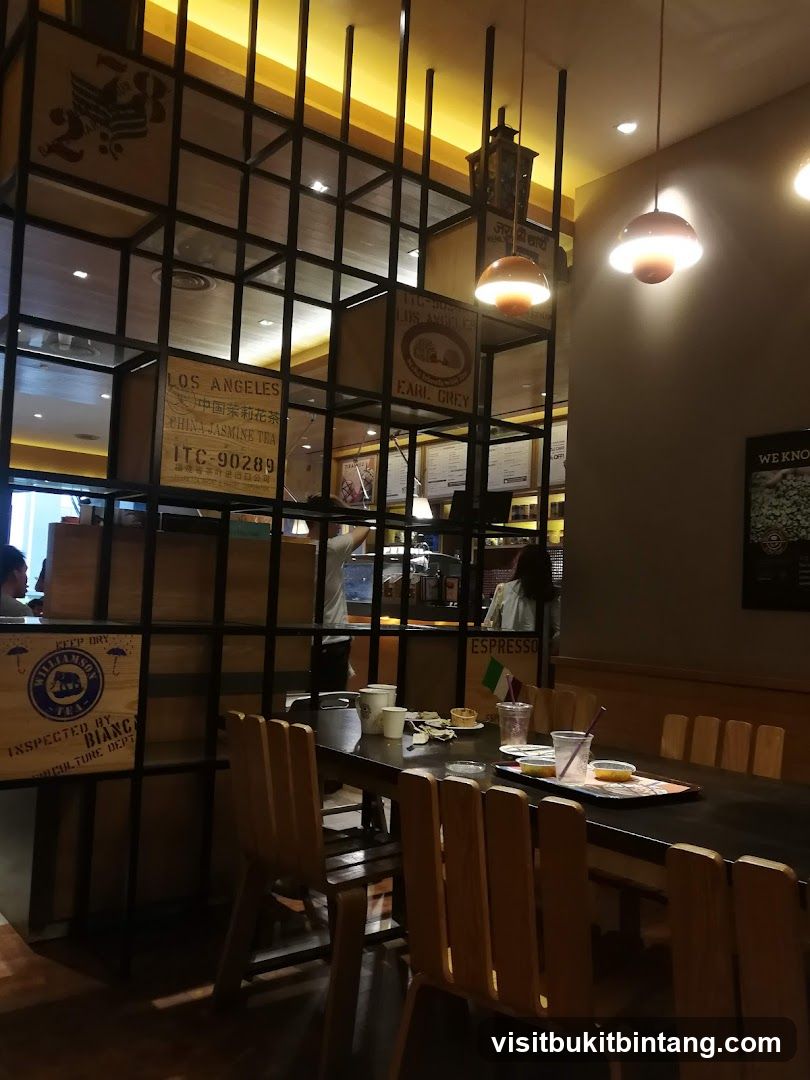 Cafe Interior with Tea Boxes and Seating