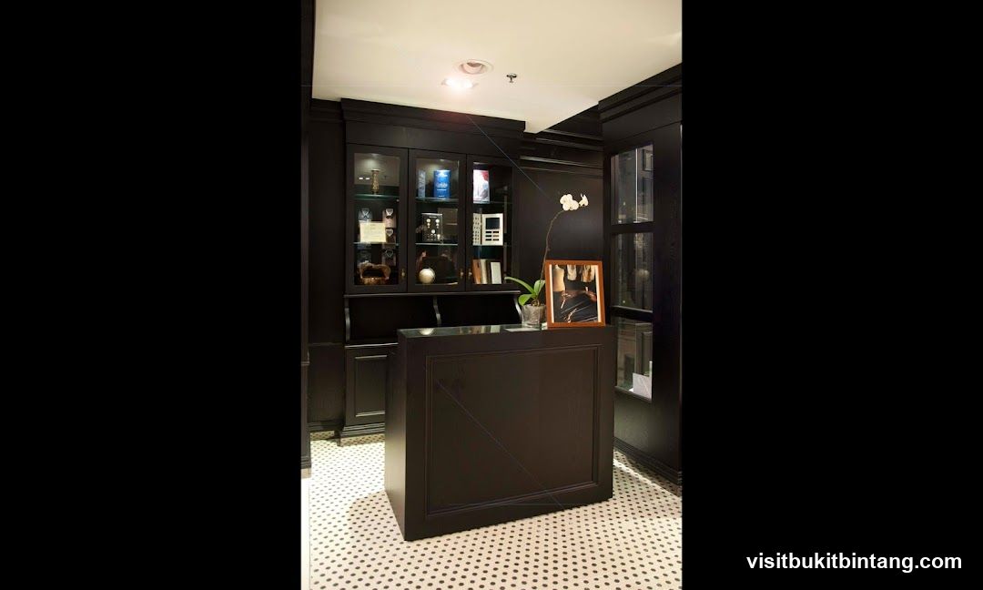 Reception Desk and Display Cabinet
