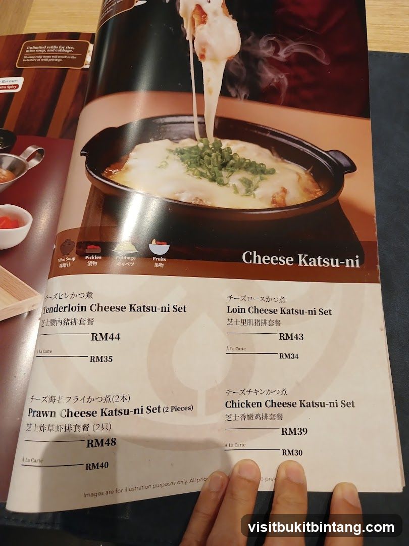 Cheese Katsu-ni Menu